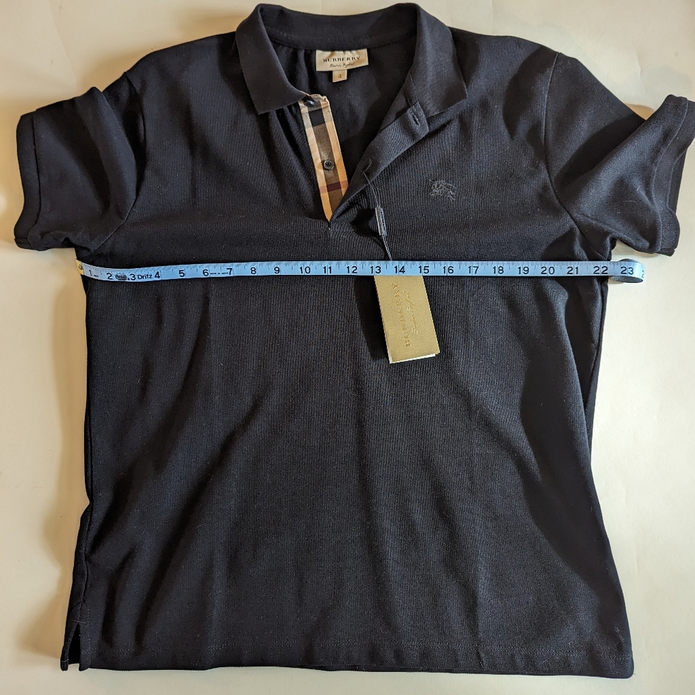 NWT Burberry Black Polo XL